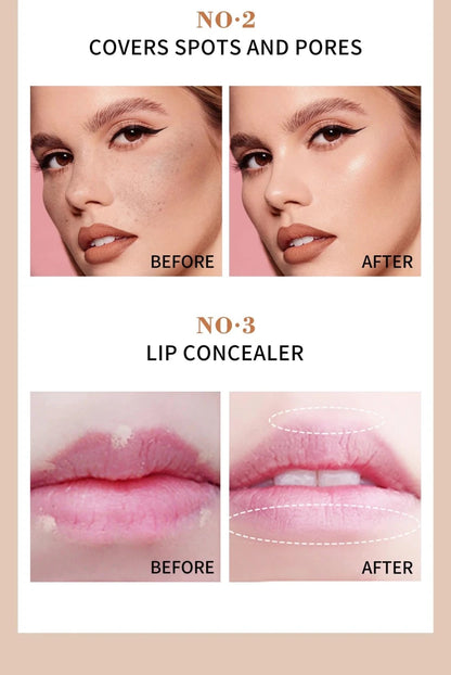 Mandotos high coverage concealer and waterproof foundation with anti-dark circle and freckle coverage for face makeup.