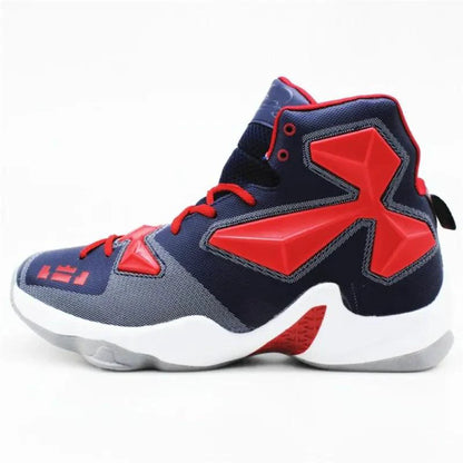 Mandotos high-performance outdoor basketball kicks showing black and orange athletic sneakers with textured soles.