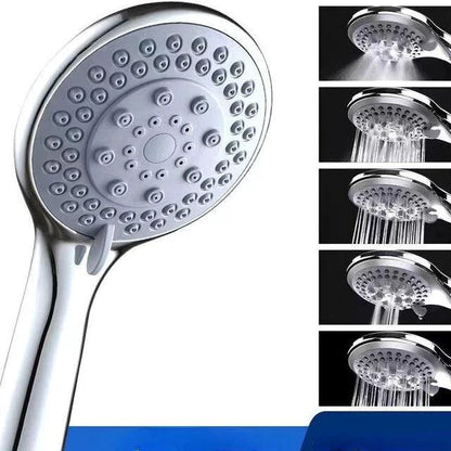 Mandotos high-pressure handheld shower with 5 spray modes and flexible hose for versatile bathroom use.