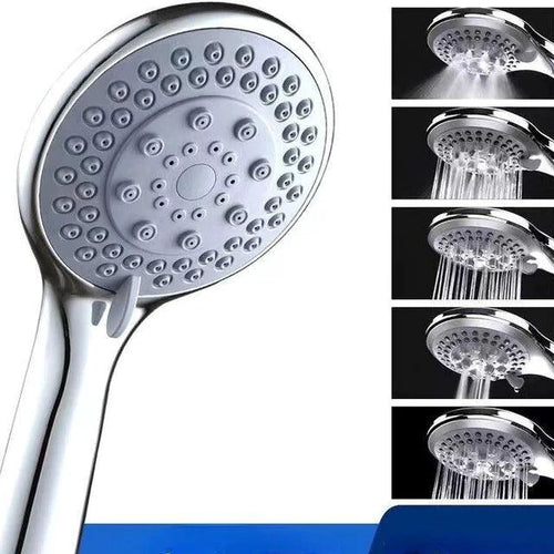 Mandotos high-pressure handheld shower with 5 spray modes and flexible hose for versatile bathroom use.