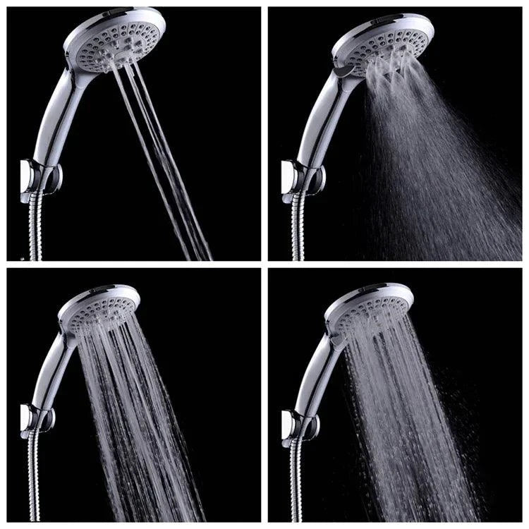 Mandotos high-pressure handheld shower with 5 modes and hose for versatile, powerful water flow in modern bathroom setups.