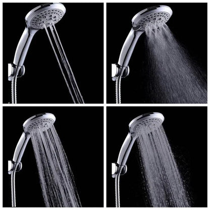 Mandotos high-pressure handheld shower with 5 modes and hose for versatile, powerful water flow in modern bathroom setups.