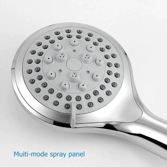 Mandotos high-pressure handheld shower with 5 spray modes and flexible hose, ideal for versatile bathroom use