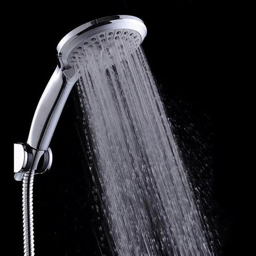 Mandotos high-pressure handheld shower with 5 spray modes and flexible hose for powerful, adjustable water flow.