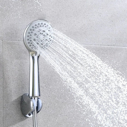 MANDOTOS high-pressure 5-mode handheld shower with hose showing adjustable spray options and ergonomic handle.
