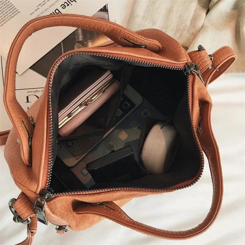 Mandotos high-quality large casual female shoulder tote bag with soft fabric and spacious design for everyday use.