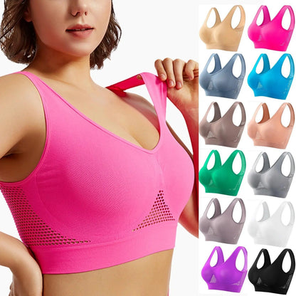 Mandotos high-strength anti-sag sports bra for women, designed for yoga and running, with supportive fit and moisture-wicking fabric.