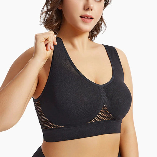 Mandotos high-strength anti-sag sports bra for women's yoga and running, offers support and comfort during active workouts.