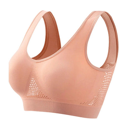 Mandotos high-strength anti-sag sports bra for women, ideal for yoga and running, with supportive design and comfortable fit.