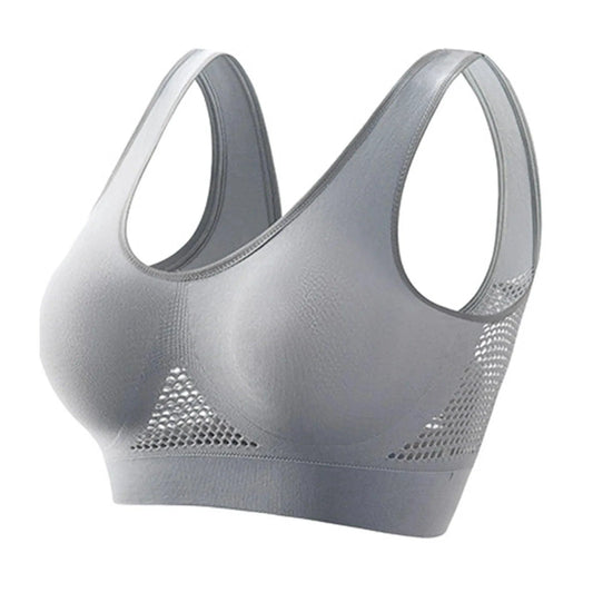 Mandotos high-strength anti-sag sports bra for women, designed for yoga and running, with supportive fit and breathable fabric.