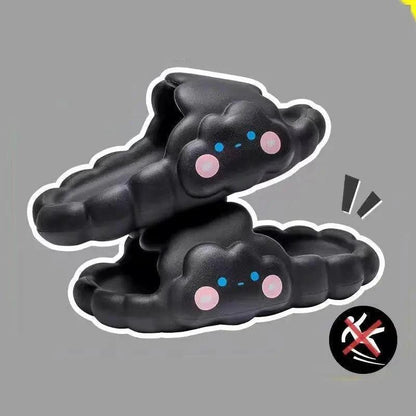 Mandotos home bathroom slippery slippers with cloud design, non-slip soles, and soft comfort for safe shower use.