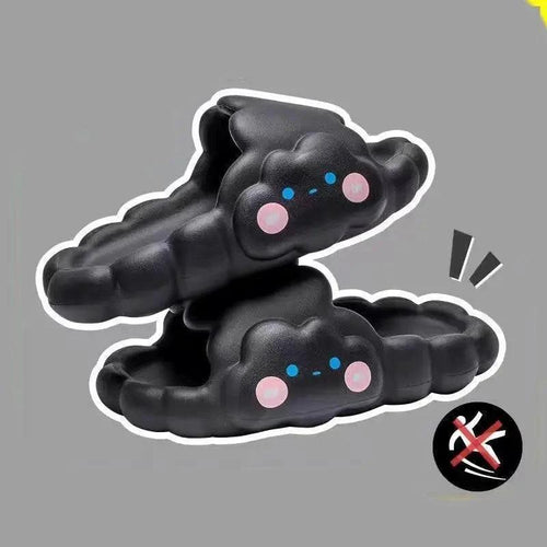 Mandotos home bathroom slippery slippers with cloud design, non-slip soles, and soft comfort for safe shower use.