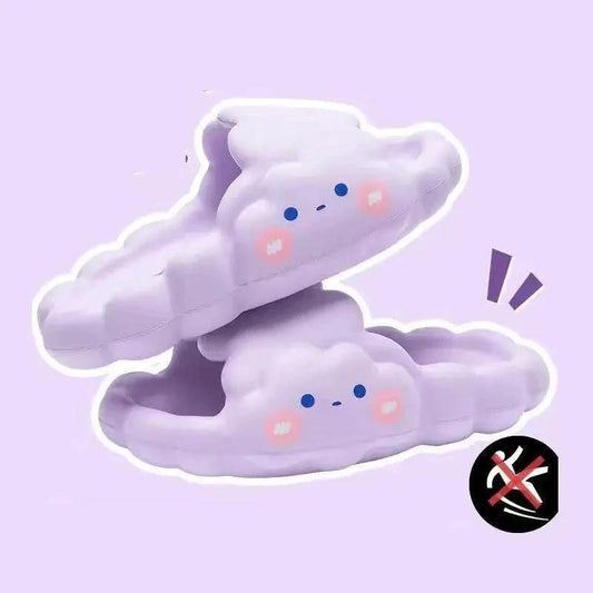 MANDOTOS home bathroom bathing cloud slippers with a soft, slip-resistant design for comfortable, safe indoor use.