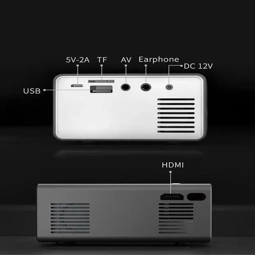 MANDOTOS Home Office T300 Projector with HD 1080P resolution and compact design, ideal for presentations and entertainment.