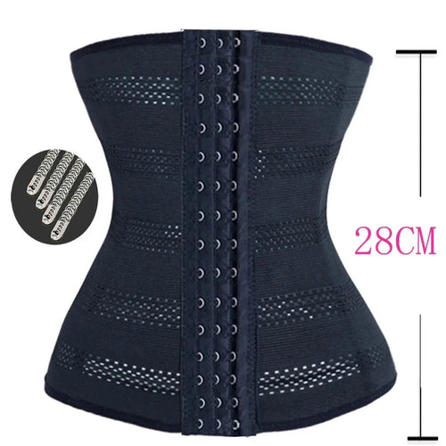 Mandotos hot waist trainer corset shown on a model, designed to shape and slim the waist for a flattering fit.