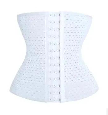Mandotos hot waist trainer corset with adjustable lacing and steel boning for slimming and shaping the waist.
