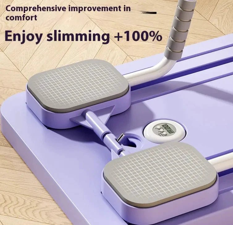 Mandotos abdominal wheel fitness board for household workouts, featuring a sturdy frame and textured grip for core exercises.