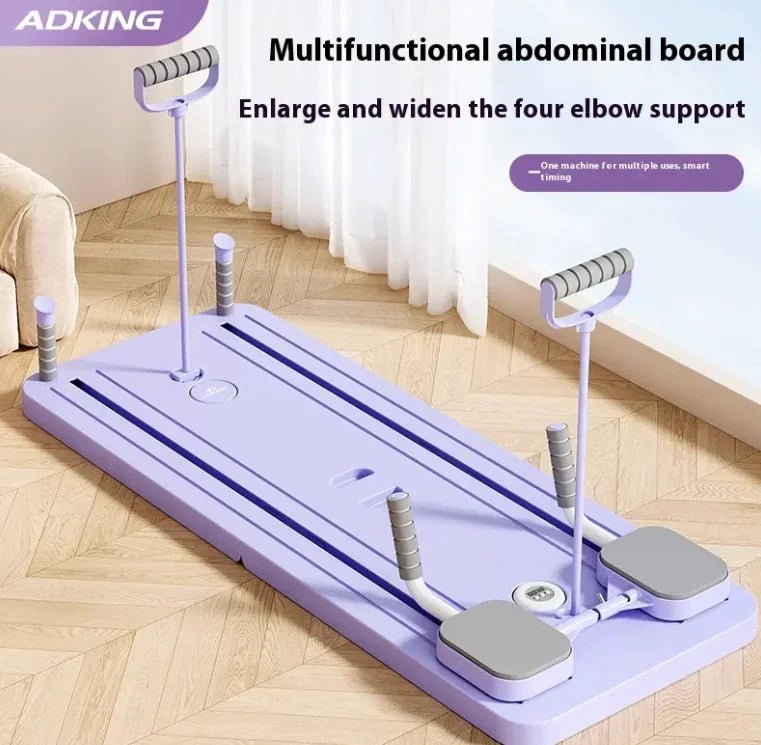 Mandotos household abdominal wheel fitness board for core strengthening and exercise, with textured grip handles and sturdy construction.