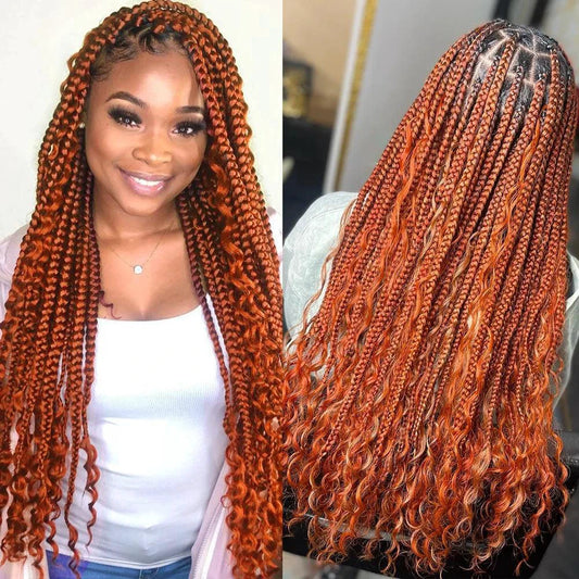 Human Hair 20-inch Deep Wave Highlight Braiding Bundle by MANDOTOS, showcasing vibrant P4/27 color and textured wave pattern.