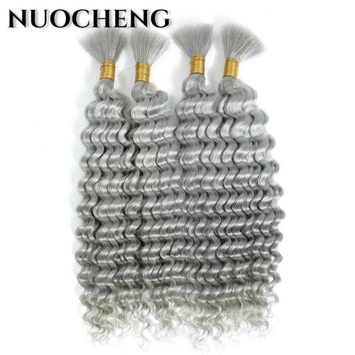 Human hair 20-inch deep wave braiding bundle with P4/27 highlights by MANDOTOS, ideal for stylish hair extensions and braids.