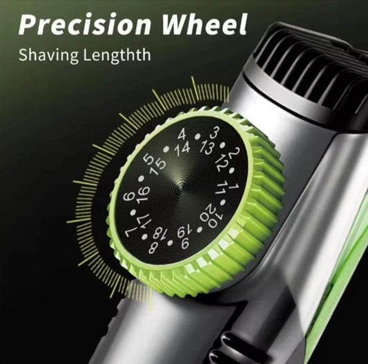 Mandotos Hybrid Wash & Trim Beard Cutter with adjustable blades and ergonomic design for precise grooming.