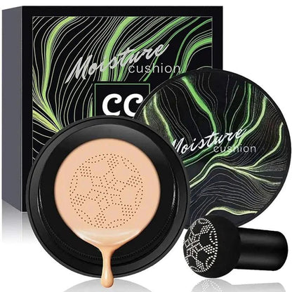 Mandotos HydraGlow Moisture Foundation in a bottle, showcasing its waterproof formula and suitability for all skin tones.