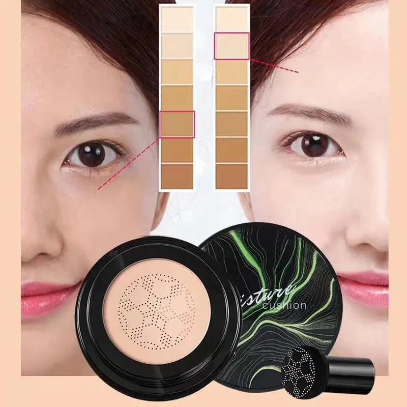 Mandotos HydraGlow Moisture Foundation in a sleek bottle, showcasing its waterproof formula suitable for all skin tones.