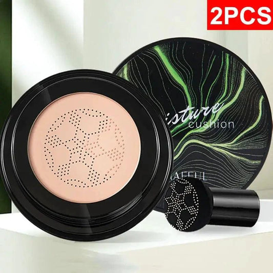 Mandotos HydraGlow Moisture Foundation in a compact container, showcasing its waterproof formula suitable for all skin tones.