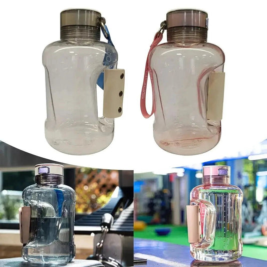 MANDOTOS HydroBoost Sports Hydration Bottle with a sleek design, leak-proof lid, and measuring marks for on-the-go hydration.