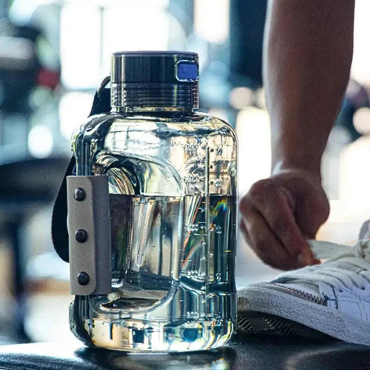 Mandotos HydroBoost sports hydration bottle with a sleek design, flip-top lid, and ergonomic grip for active hydration.