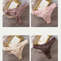 Mandotos ice silk women’s seamless low waist panties, quick-drying, breathable, skin-friendly lingerie underwear.