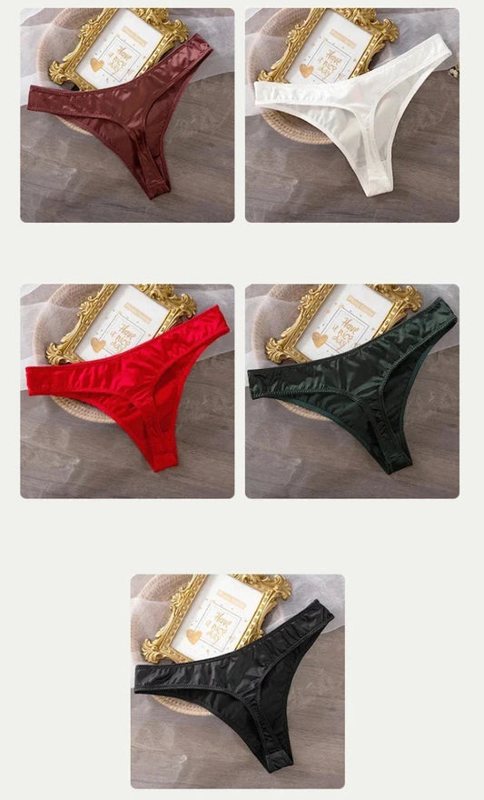 Mandotos Ice Silk women's low waist seamless panties, quick-drying, breathable, skin-friendly lingerie underwear.