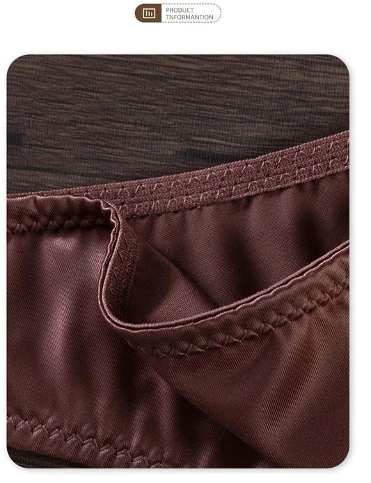 Mandotos Ice Silk women's low waist seamless lingerie underwear, quick-drying, breathable, skin-friendly briefs for women.
