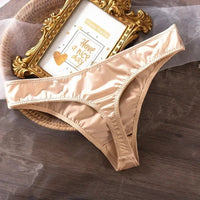 Mandotos Ice Silk women's low waist seamless panties, quick-drying, breathable, skin-friendly lingerie underwear.