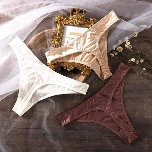 Mandotos ice silk women’s seamless low-waist panties, quick-drying, breathable, skin-friendly lingerie underwear.
