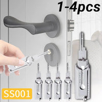 Mandotos International stainless steel 1-4pcs key decoder tool pickup hand tool kit with precision tools for lock maintenance and repair