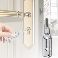 Mandotos International stainless steel key decoder tool kit with pickup hand tools, precision O-ring pickup for lock maintenance and repair