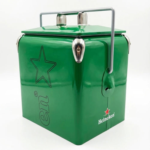 Mandotos International 13L iron square cooler for camping, beach, outdoor parties, travel, BBQ, RV, and wedding events.