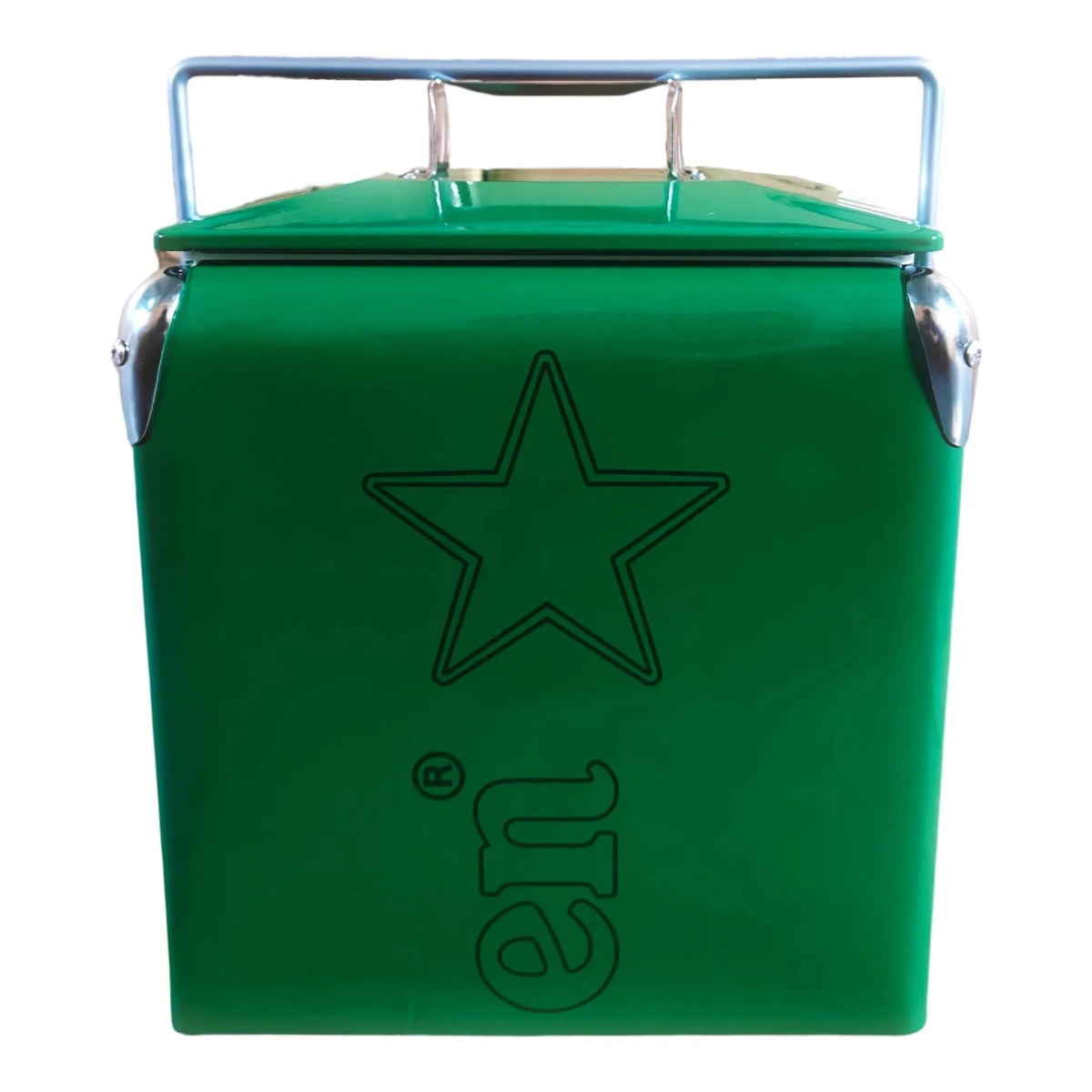 Mandotos International 13L Iron Square Cooler for camping, beach, outdoor parties, travel, BBQ, RV, and wedding use.