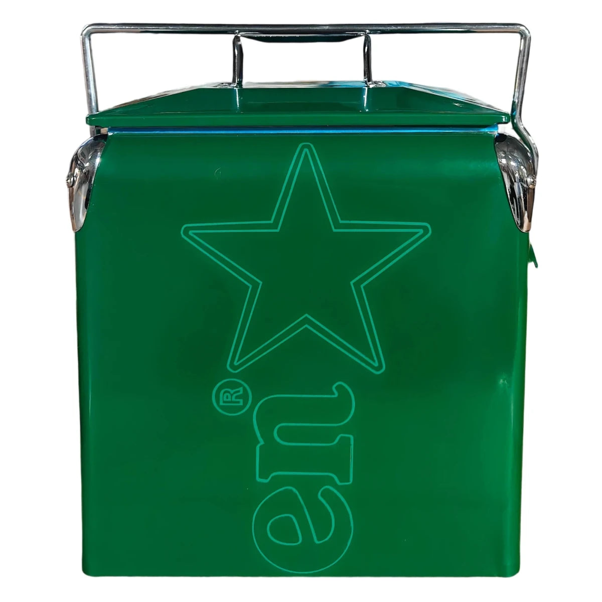 Mandotos International 13L iron square cooler ideal for camping, beach, outdoor parties, travel, BBQ, RV, and weddings.