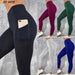 Mandotos International plus size women’s solid high waist yoga pants with pockets, elastic gym leggings for fitness and running, XXXL