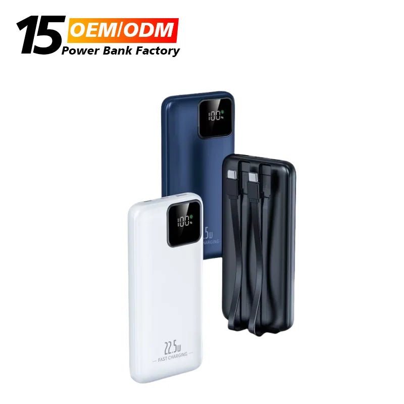 Mandotos International 20000mAh fast charging power bank with digital display and USB port for portable device charging