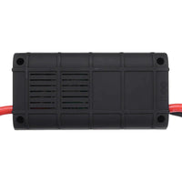 MANDOTOS INTERNATIONAL 200A DC LCD Power Analyzer for RC batteries and solar systems showing digital display and connection ports.