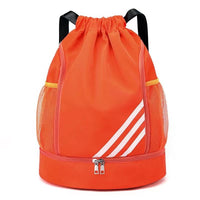Mandotos International 2024 drawstring backpack with pocket, large capacity outdoor training basketball and gym travel bag