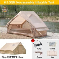 Large MANDOTOS INTERNATIONAL inflatable outdoor family tent, waterproof and durable, ideal for camping and outdoor travel.
