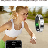 Mandotos International 2025 smart ring for women and men, 6.3mm narrow design with heart rate, health, stress tracking, IP68 waterproof sports ring.