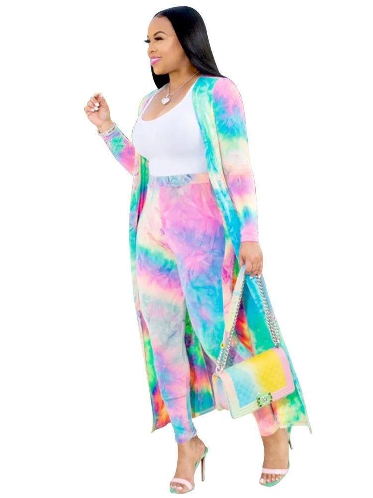 Mandotos International 2025 women's two-piece cardigan set, casual and sexy outfit with a stylish cardigan and matching top.