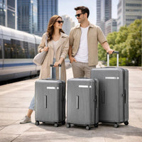 Mandotos International 2026 3-piece waterproof lightweight hard shell luggage set for business travel, with sleek design and durable construction.