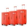 Mandotos International 2026 business travel 3-piece waterproof lightweight hard shell luggage set on airport floor