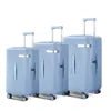 Mandotos International 2026 Business Travel 3-piece waterproof lightweight hard shell luggage set with wheels and handles.